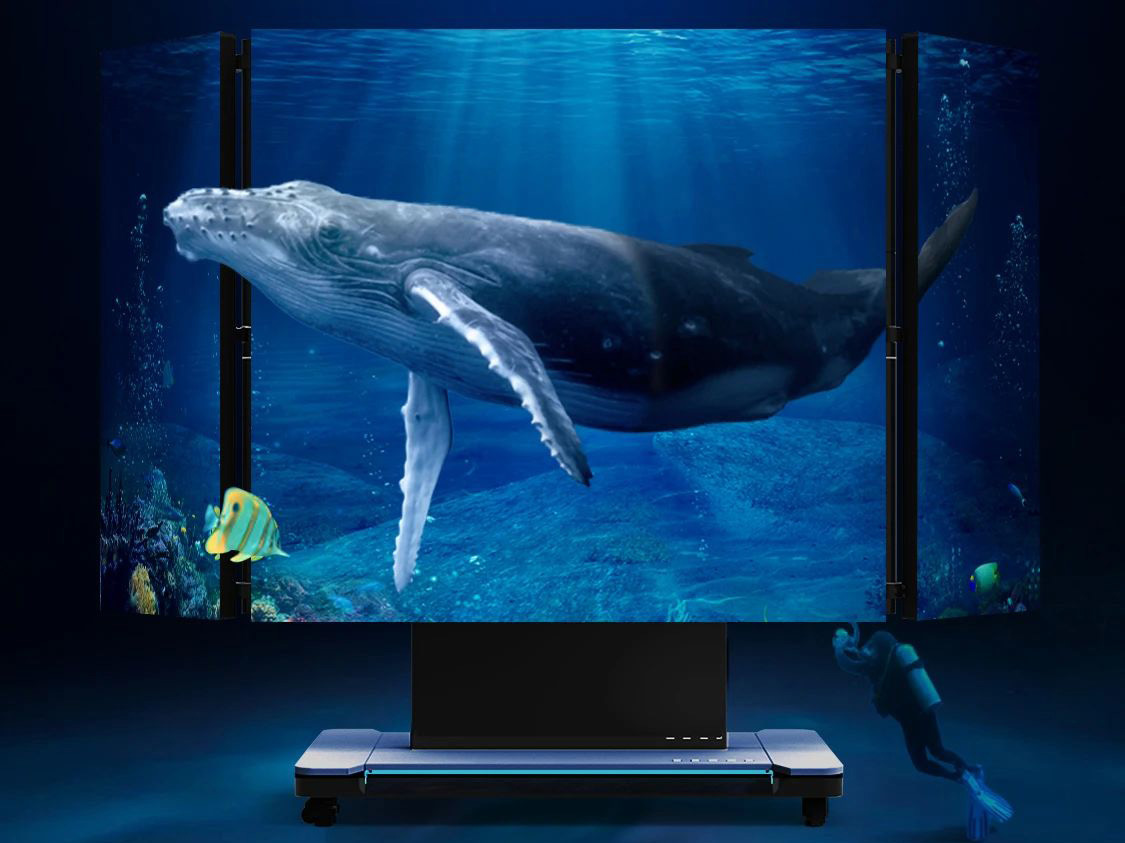 尊龙凯时全新一代3D折叠屏首秀北京教育装备展，开启智慧教育多维交互时代